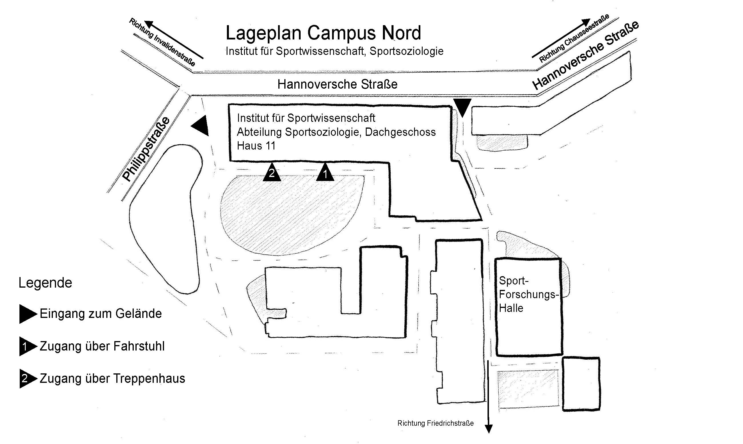Lageplan Campus Nord