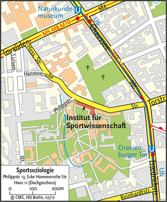 Unser Standort: Campus Nord der HU Berlin — Abteilung Sportsoziologie