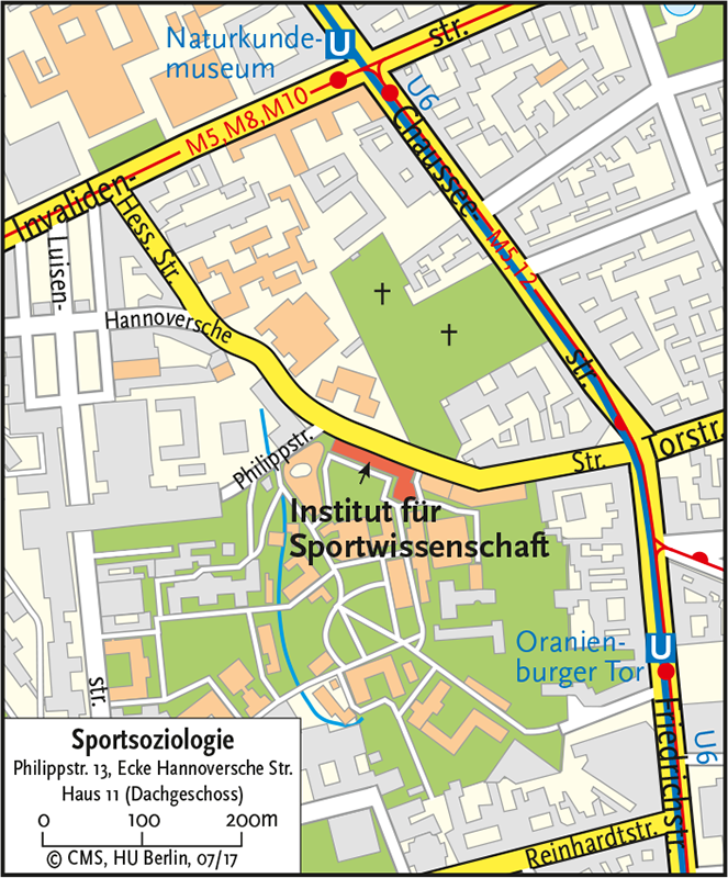 Lageplan Sportsoziologie Berlin